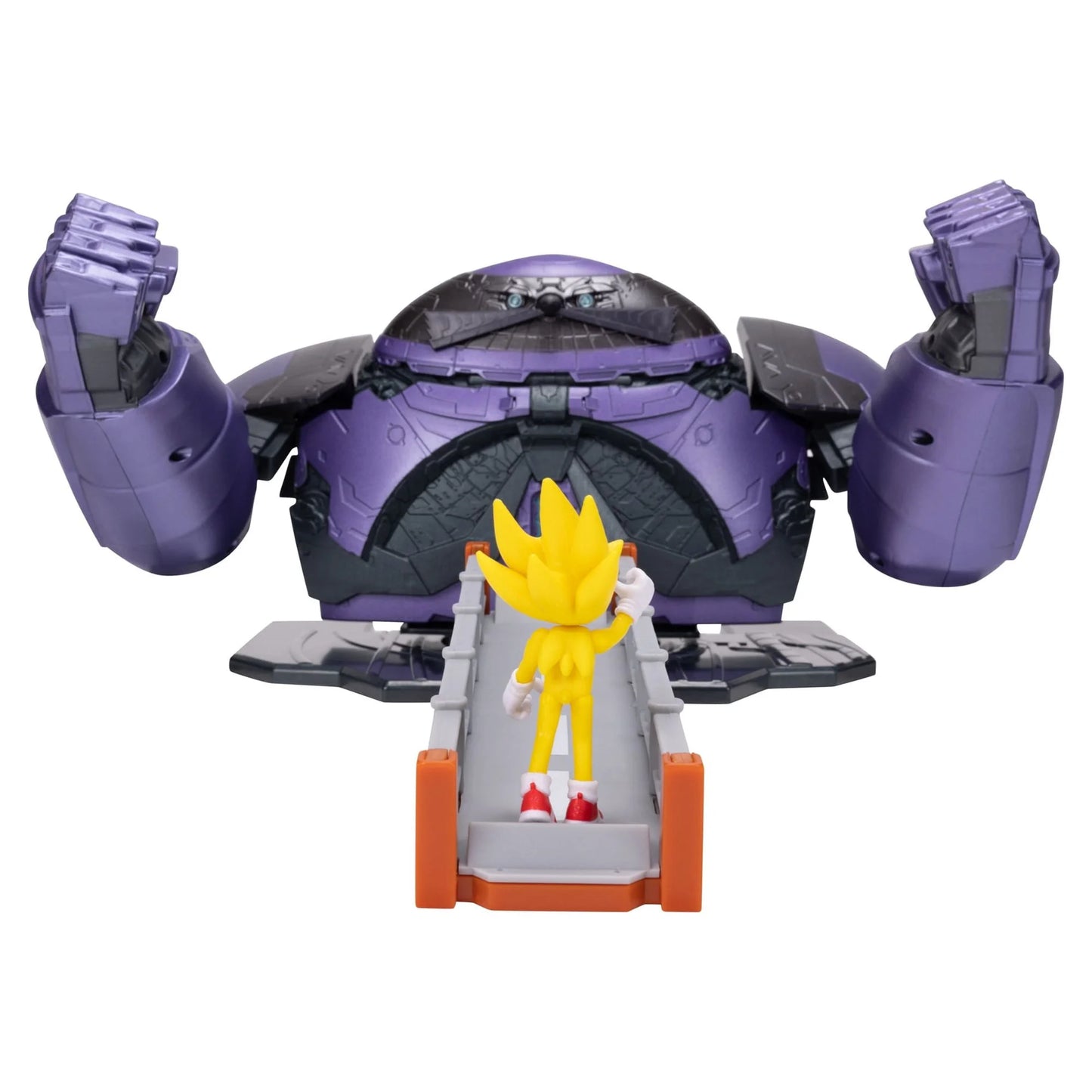 2 Giant Eggman Robot Playset with 2.5 Inch Super Sonic Action Figure Ages 3+ Years